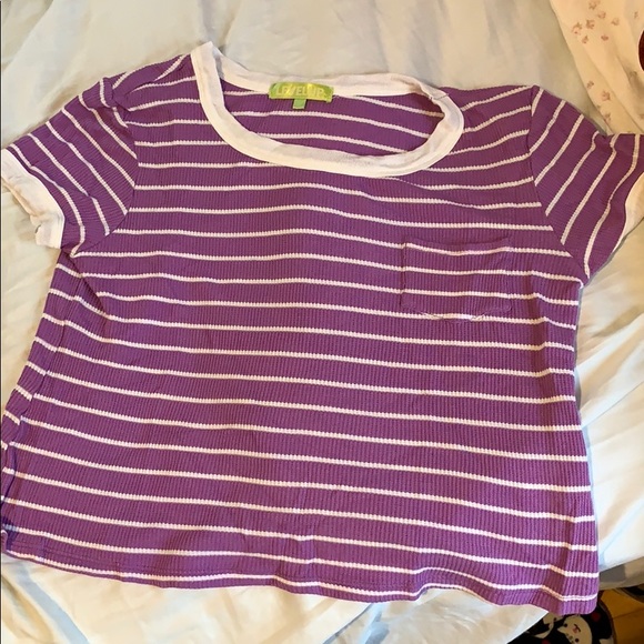 Forever 21 Purple striped Crop Top - Picture 3 of 5